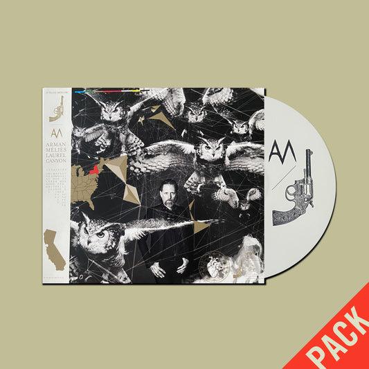 COMMANDE - PACK CD DELUXE album "Laurel Canyon", d'Arman Méliès: CD + poster dédicacé + stickers + carte postale + dessin inédit original.