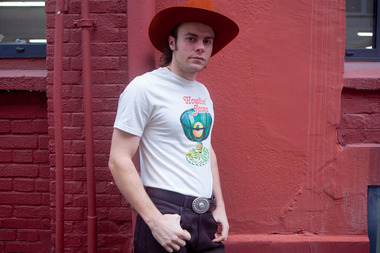 TEE-SHIRT BLANC LOGO QUADRI "coupe œil Howlin' Jaws "