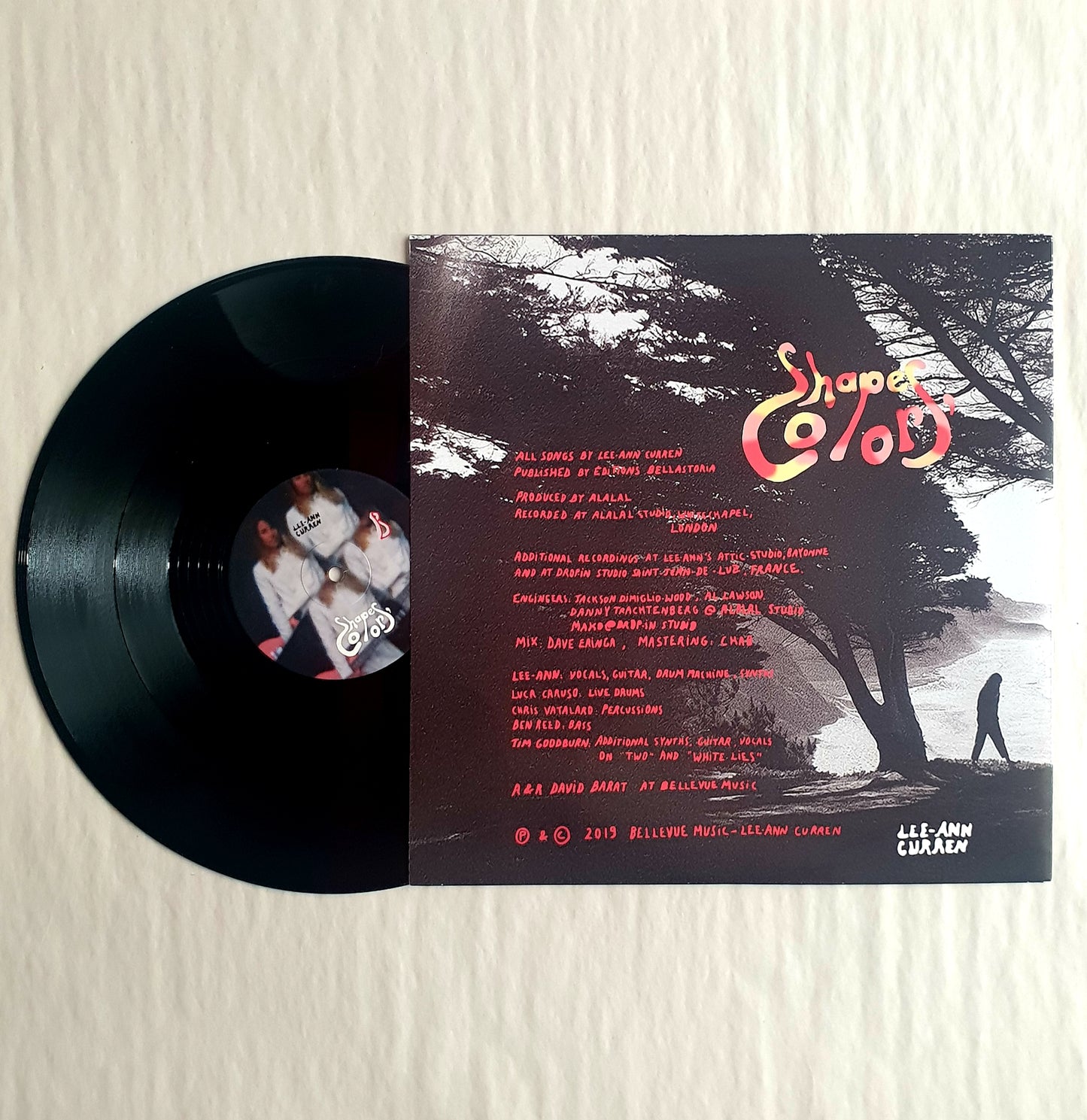 LEE-ANN CURREN  "Shapes, Colors"  / EP 4 titres / vinyle 33T + UNE AQUARELLE INEDITE