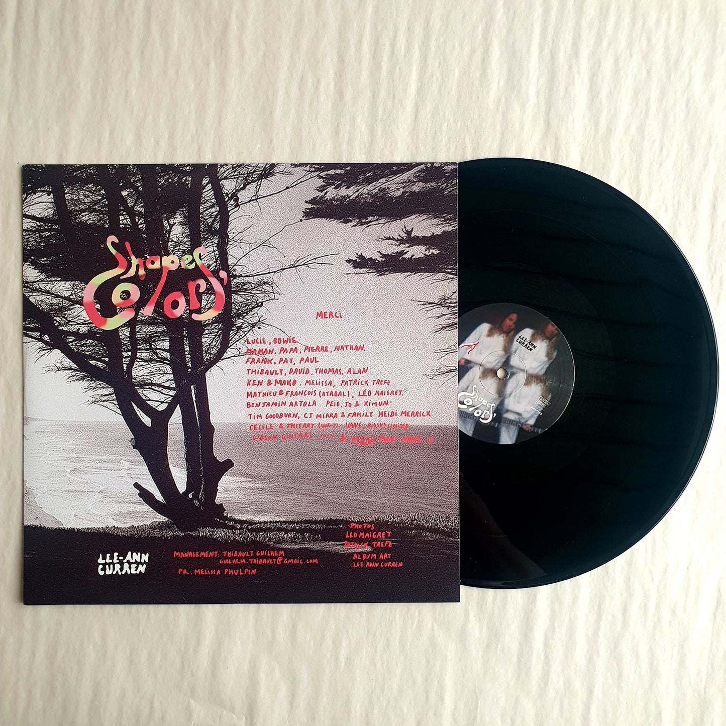 LEE-ANN CURREN  "Shapes, Colors"  / EP 4 titres / vinyle 33T + UNE AQUARELLE INEDITE