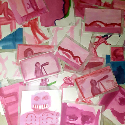 LEE-ANN CURREN  "Shapes, Colors"  / EP 4 titres / vinyle 33T + UNE AQUARELLE INEDITE