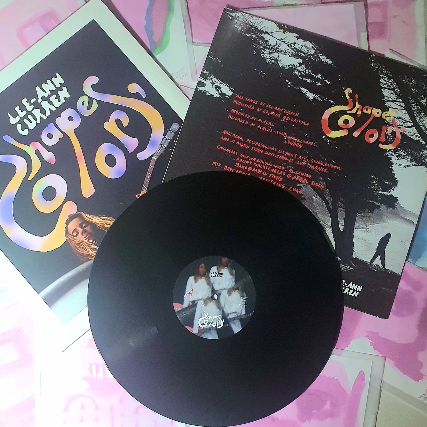 LEE-ANN CURREN  "Shapes, Colors"  / EP 4 titres / vinyle 33T + UNE AQUARELLE INEDITE