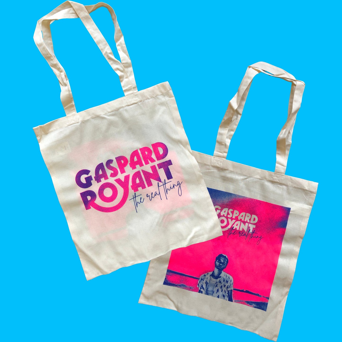 "THE REAL PACK ": CD signé + 33T vinyle signé + 2 badges + tote bag sérigraphié