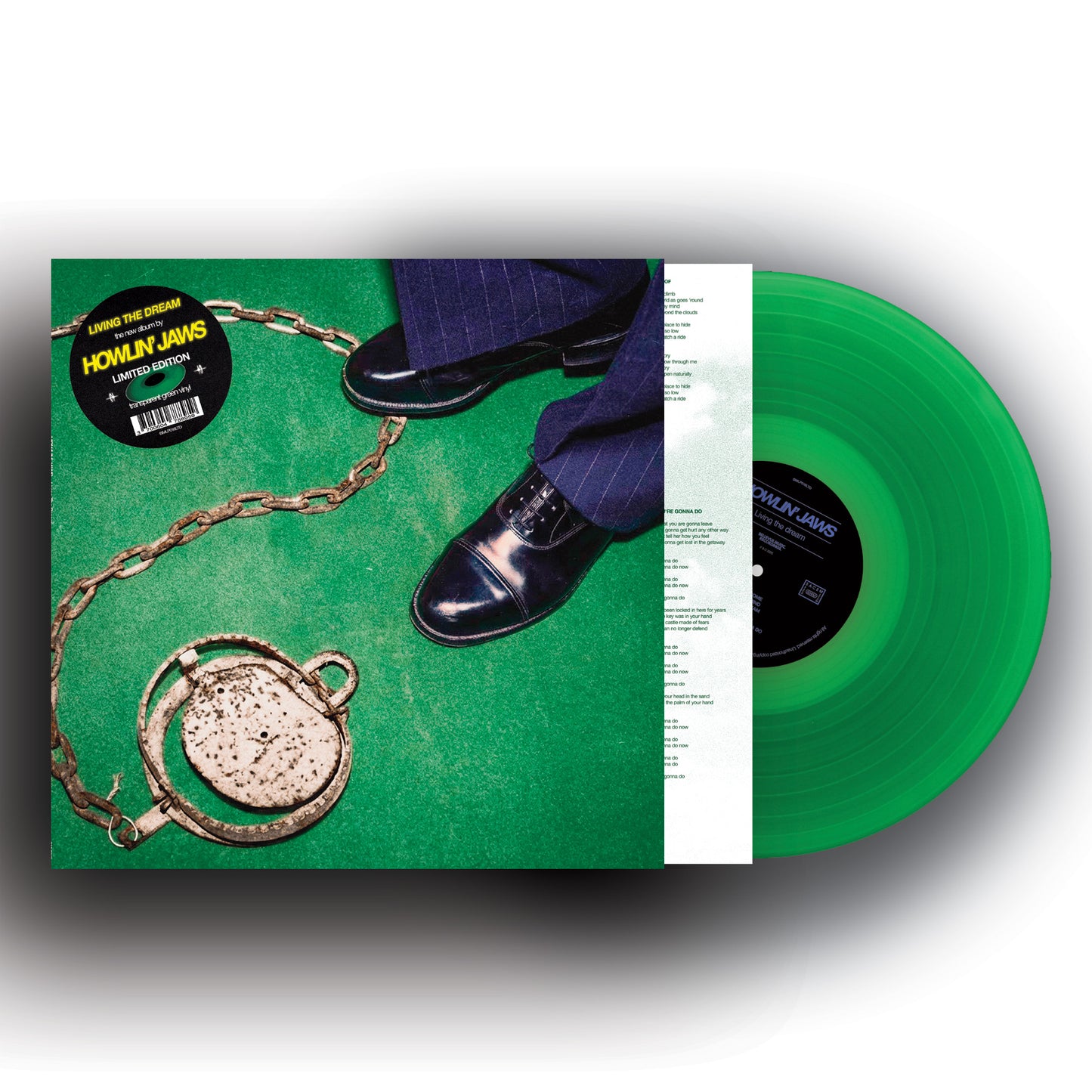 PRECOMMANDE 33T - EDITION LIMITEE TRANSPARENT GREEN VINYL - HOWLIN’ JAWS - Living The Dream (Copie)