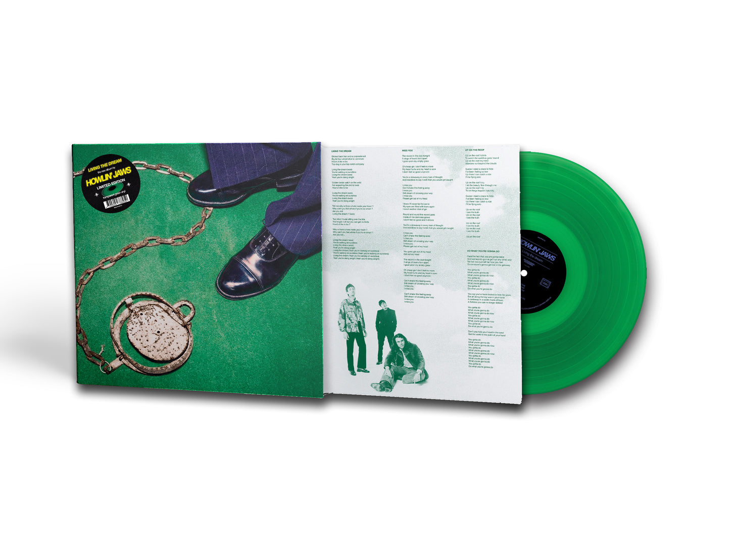 PRECOMMANDE 33T - EDITION LIMITEE TRANSPARENT GREEN VINYL - HOWLIN’ JAWS - Living The Dream (Copie)